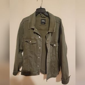 Olive Green Jean Jacket